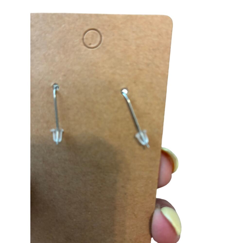 Miracle Pearl Earrings Silver Spiral Eclectic Hippie Women's O/S Retro Boho - Picture 5 of 5